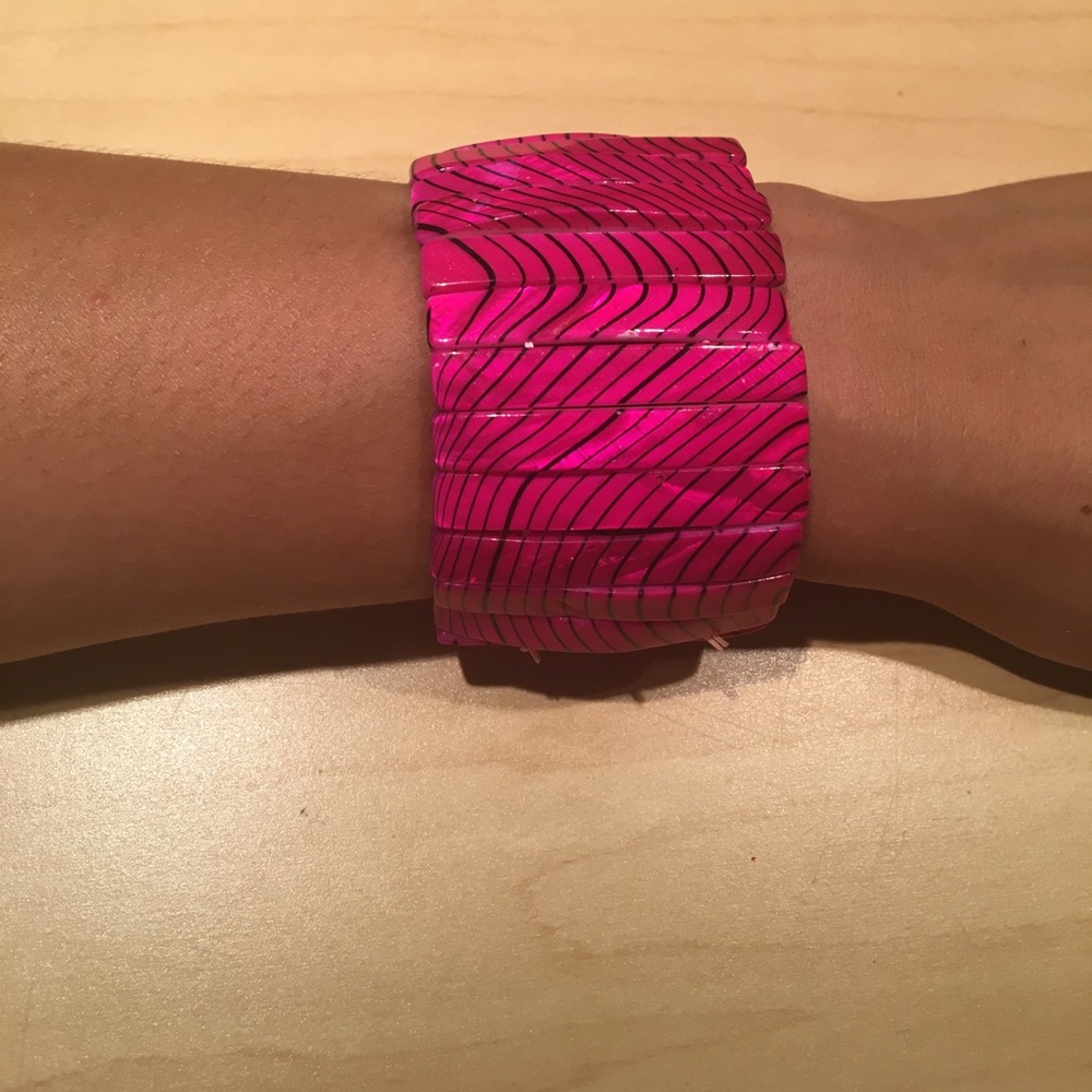 Large Pink Shell Bracelet